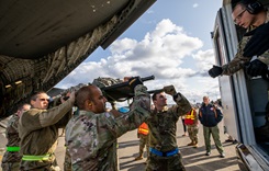 U.S. Air Force flight crews and medical personnel work together to care for simulated patients as they fly to military treatment facilities during Ultimate Caduceus at Joint Base Lewis-McChord, Washington, March 15.The Ultimate Caduceus 2023 exercise provides a valuable training opportunity for the various components of the Department of Defense and the Military Health System to work together alongside other government agencies and our civilian partners as we prepare to support our national defense and respond to any emergency. This is the first time that the Defense Health Agency has participated in a combatant command exercise.  Credit: John Wayne List/ Madigan Army Medical Center