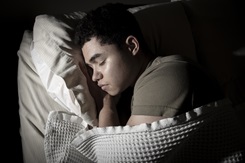 A service member sleeps after his duty day at Joint Base San Antonio-Lackland, Texas, on March 24, 2023. According to the Centers for Disease Control and Prevention, sleep is critical for heart health. Poor sleep habits have been linked to high blood pressure, type 2 diabetes, and obesity. (Photo by Jason W. Edwards, Brooke Army Medical Center)