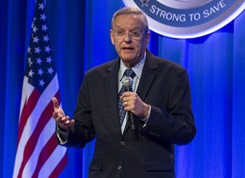 Dr. Lester Martinez-López, the Department of Defense’s assistant secretary of defense for health affairs, gives the opening remarks at 2023 Military Health System Research Symposium in Kissimmee, Florida, on Aug, 14. 