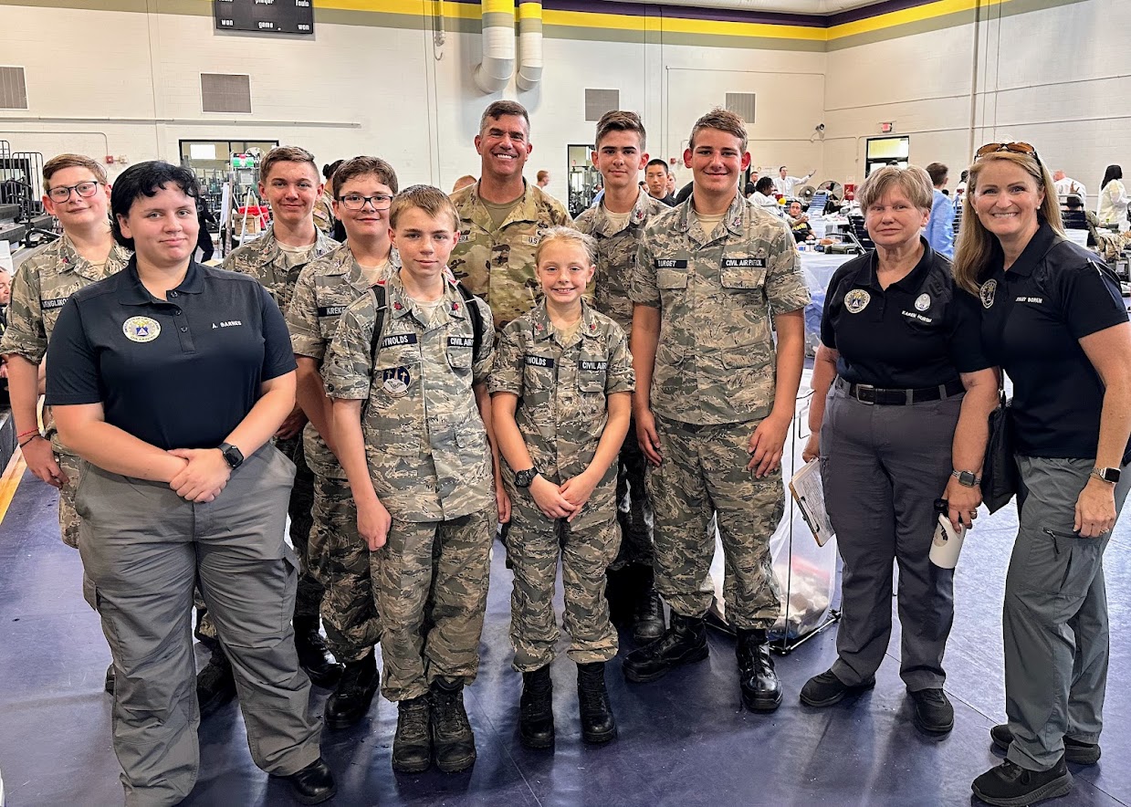 Image of Civil Air Patrol Operation Pulse Lift supports ASBP Cadet Summer Training Blood Drives.