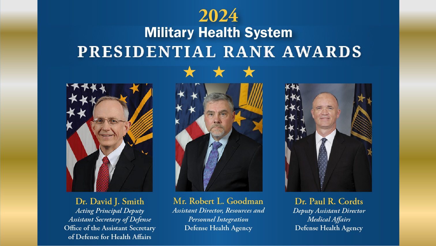 Image of Exceptional Military Health Leaders Honored with Presidential Rank Awards.