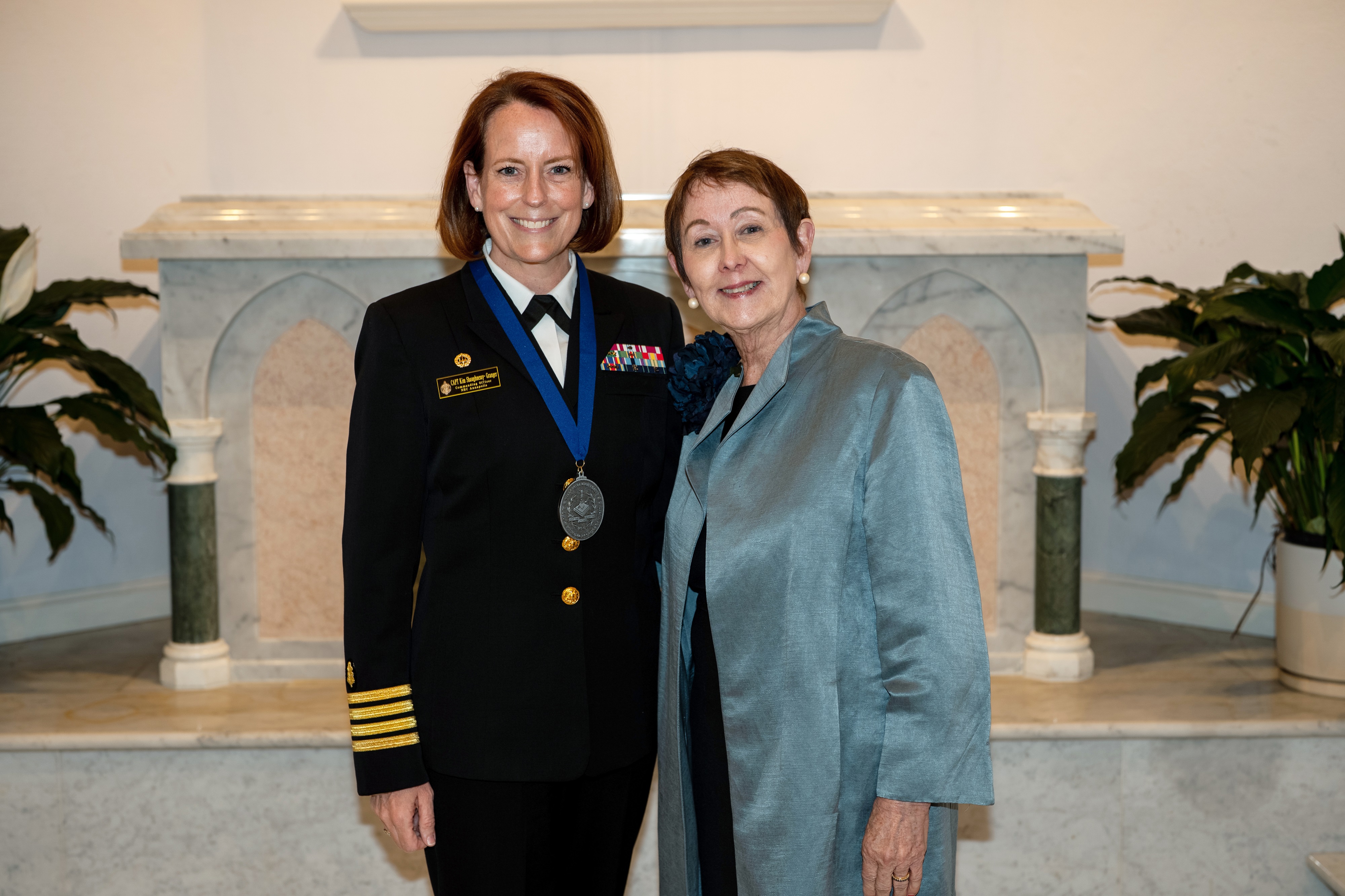 Image of U.S. Navy Captain Kim Shaughnessy-Granger Receives Villanova Distinguished Leadership in Nursing Practice Award.