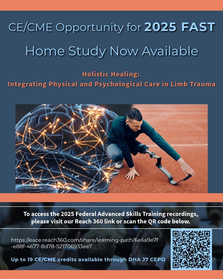 This image is of the flyer advertising the 2025 FAST Home Study CE/CME opportunities.