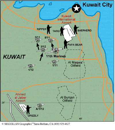 Figure 11. 11th Marines in the Ground Campaign, Day 3-4