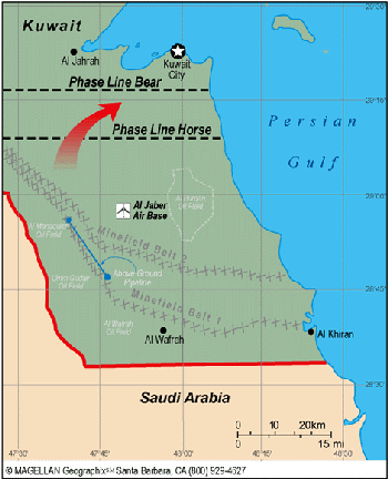 Figure 6. Movement of the 2d Reconnaissance Battalion on February 26, 1991