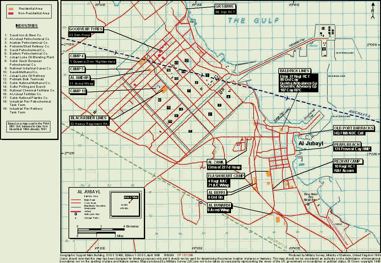 British forces units in Al Jubayl