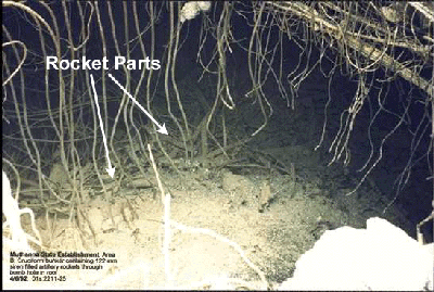 Figure 11. View into the hole in Bunker 2