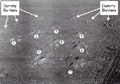 Figure 8. Aerial view of bunker storage area at Al Muthanna
