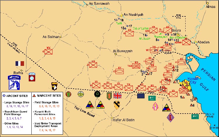 Figure 2. G-Day Force Locations