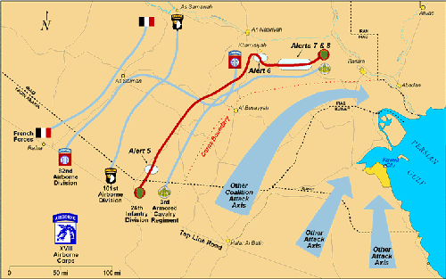 Figure 9.  Approximate locations of ground war Fox alerts