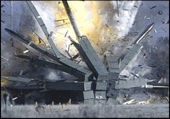 Figure 41. Demolition test; picture courtesy of Dugway Proving Ground