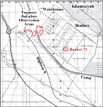 Figure 22. Observation areas for March 4th demolition