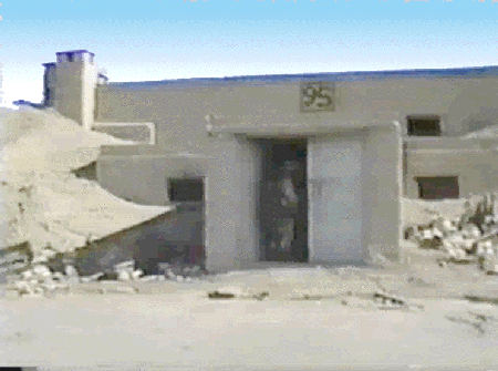 Figure 19.  Khamisiyah ASP bunker entrance; picture from 37th Engineer Battalion videotape