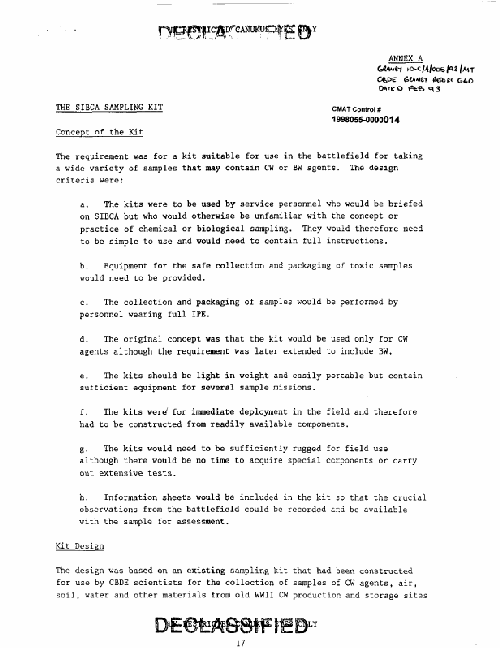 SIBCA Kit Description page 1