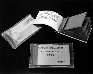 Figure 11. Photograph of British one-color detector paper provided by UK Ministry of Defence