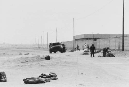 Figure 14. Photograph of Fox vehicle testing taken by a US Army Lieutenant, 54th Chemical Troop.