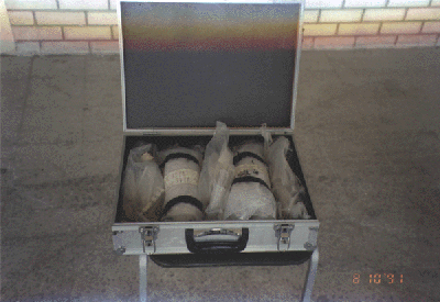 Figure 17. Samples taken for further analysis in the UK