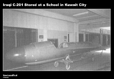 Figure 4. Captured Iraqi SILKWORM anti-ship missile at the Kuwaiti Girls' School.