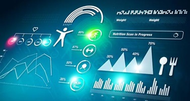 Stylized computer health charts