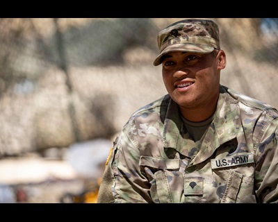 Photo of Army officer in fatigues