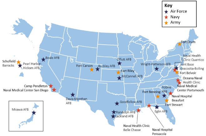 Map of PBIN pilot site locations
