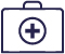 Medical briefcase icon