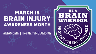 Link to Infographic: March is Brain Injury Awareness Month. Be a Brain Warrior 