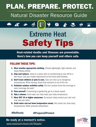 Link to Infographic: Infographic offers general safety tips for situations of extreme heat.