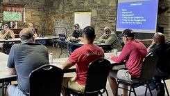 Military personnel in classroom