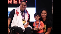 Military personnel and his family