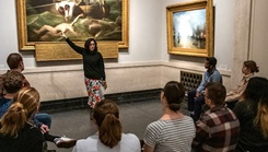 Medical school students from Uniformed Services University of the Health Sciences traveled to the National Gallery of Art in Washington, D.C. to learn about the role of art in medicine. (Photo by Tom Balfour, Uniformed Services University)