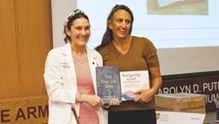 bereavement guides and journalist posing for a picture