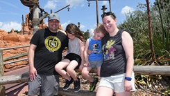 U.S. Navy Chief Petty Officer Blake Conley and family