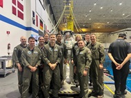 Residents conduct training with NASA astronauts at the simulation training tank in Houston, TX