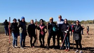 Fellowship volunteer day on San Antonio Foodbank farm. 