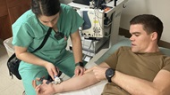 SAUSHEC Neurology Associate Program Director, teaches a SAUSHEC Neurology resident how to conduct a right median motor nerve conduction study. 