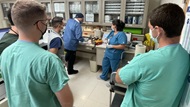 Residents learning skills within our in-house Radiopharmacy. 