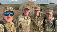 A team of pulmonary/critical care physicians participating in a mass casualty field training exercise.