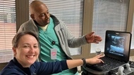 Resident receives one-on-one guidance from cytology staff on ultrasound-guided thyroid fine needle aspiration (FNA) in the Simulation Laboratory. 