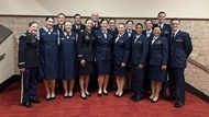 The SAUSHEC Pediatric Residency Graduating Class of 2023 smiling proudly in their uniforms.