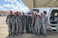 Psychiatry residents tour Randolph Air Force Base with active-duty pilot trainer  