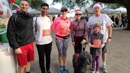 Rheumatology faculty, fellows, and family members participating in the Arthritis Foundation Jingle Bell Run.