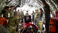 Airmen of the 354th Fighter Wing and 168th Wing collaborated and conducted a training course on the Emergency Evacuation Chamber (EEHS) portable decompression sickness chamber, Hyperlite 1, at Eielson Air Force Base, Alaska, May 3, 2024. The 354 FW flight medicine technicians and 168 WG boom operators collaborated on simulating an emergency transport of a patient requiring oxygen therapy utilizing the portable hyperbaric stretcher. Lt. Col. Pablo Medina, the 959th Medical Director of the Undersea and Hyperbaric Medicine Program, led the course, encompassing in-depth didactics and practical hands-on training. Participants gained comprehensive knowledge of the EEHS system, including the set-up, transport, and loading procedures.