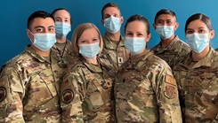 Military personnel posing for a picture