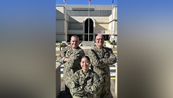 Lieutenant Commander Corey Housepian, Hospital Corpsman Second Class Mark Wear, and Hospitalman Kayden DeVilla