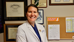 Lt. Cmdr. Holly Berkley, an obstetrician-gynecologist at NMRTC Twentynine Palms, was named the U.S. Navy’s Junior Winner of the Award for the Advancement of Women Physicians in Military Medicine