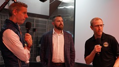 Dr. Doug Jones and Dr. Tim Dunn, with Naval Health Research Center (NHRC), are interviewed by National Public Radio’s (NPR) Marketplace host Kai Ryssdal