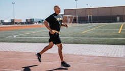 Military personnel running