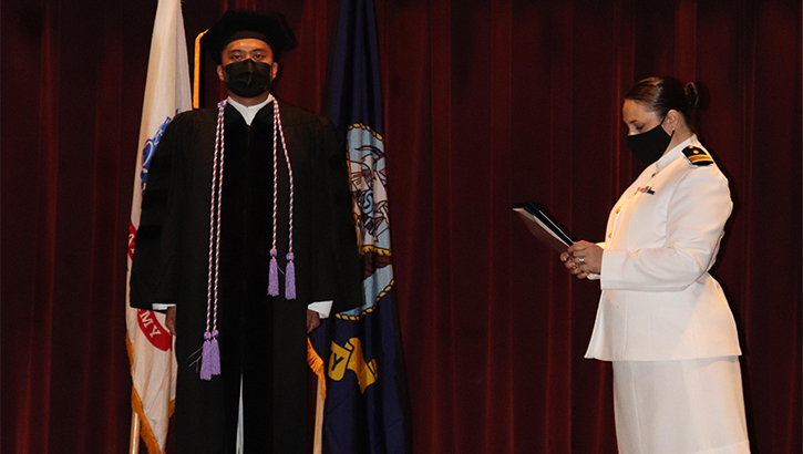 Image of Military personnel during their graduation ceremony.