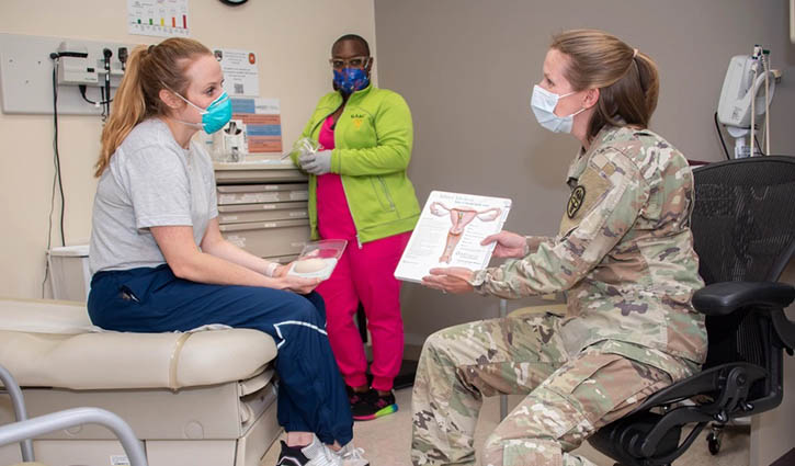 Image of Three women in a medical office.